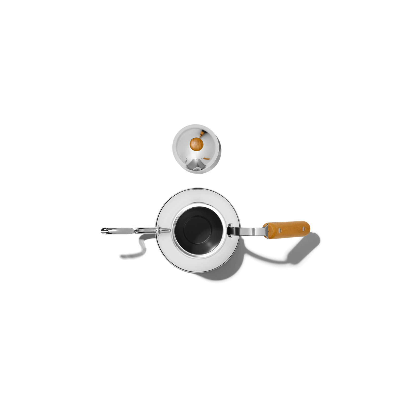 Wood-Handled Pouring Kettle